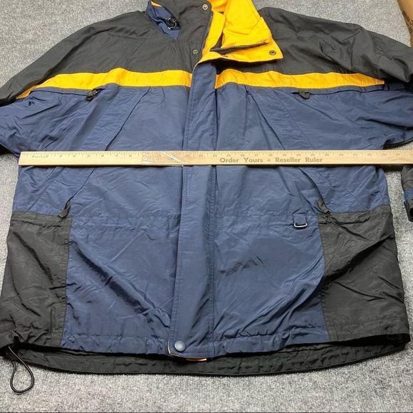 Roundtree and Yorke outdoors Large bomber blue and yellow jacket - Picture 3 of 7